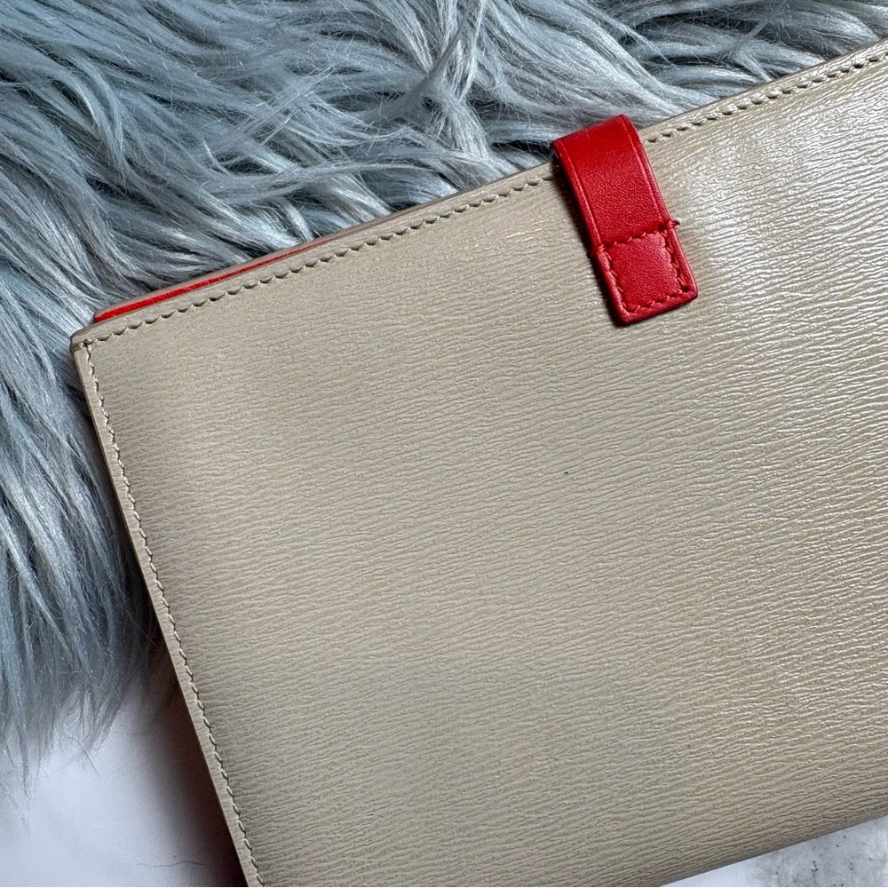 Celine strap wallet multifunction in bicolor gold hw- large - Picture 6 of 16